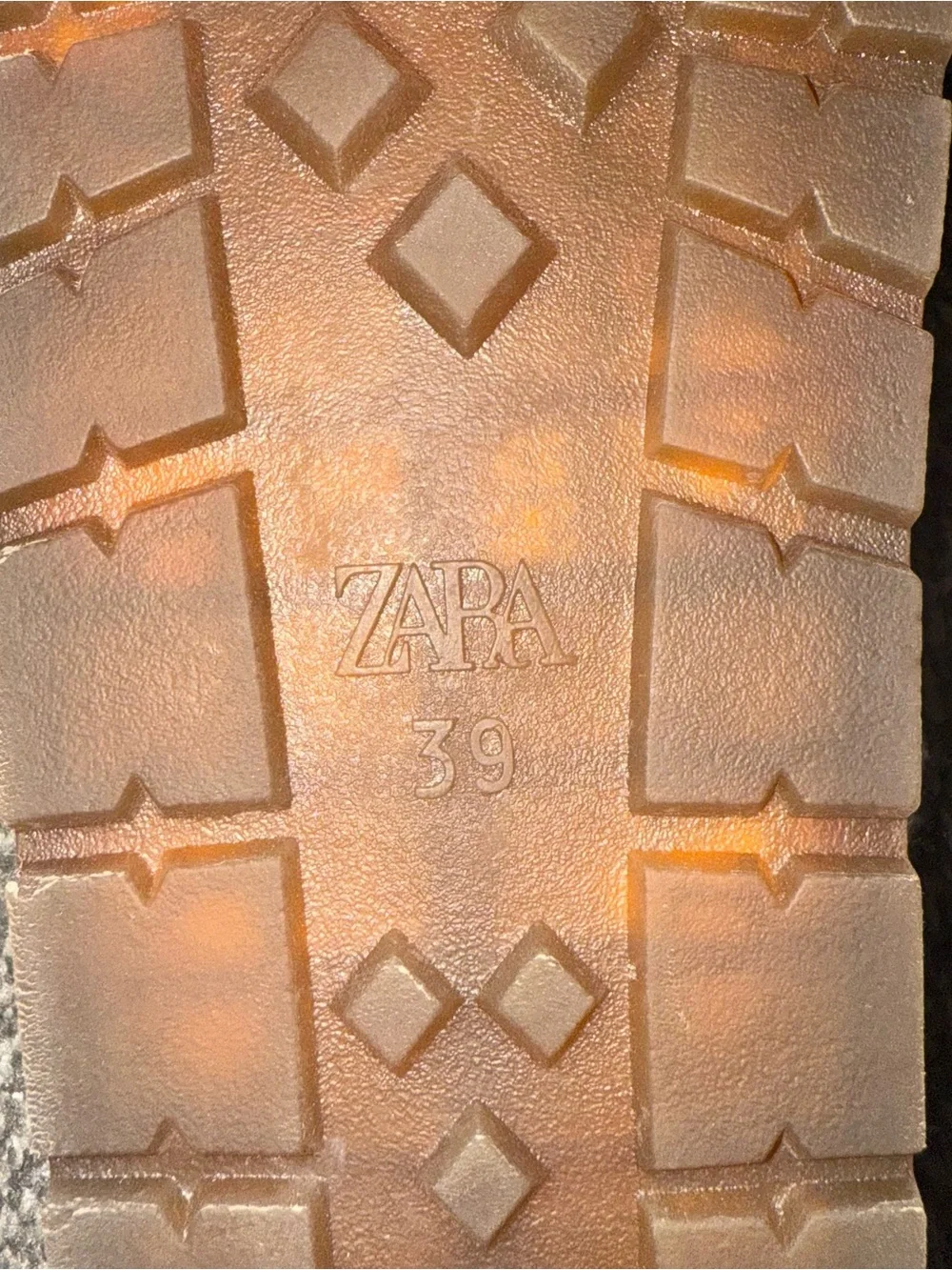 ZARA Tan Footbed with Cream Rope Strappy Sandals